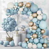 Taooba Color Palette Macaron Blue Balloon Garland Arch Kit Happy Birthday Party Decoration Kids Boy Baby Shower Ballons Wedding Party Supplies