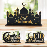 Eid Mubarak Wooden Ornaments Ramadan Decorations For Home  Ramadan Kareem Islamic Muslim Happy Eid Al Adha Party Decoration 2024