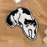 Taooba-Cute Cat ShapeTufting Rug Thick Tuftted Carpet Room Entrance Doormat Anti-slip Absorbent Bathroom Door Foot Toilet Kitchen Mats