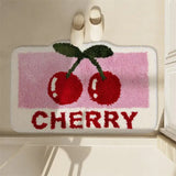 Taooba-Cherry Parter Letter Tufted Carpet Mat Soft Fluffy Thick Tuftting Room Entry DoorMat Anti-slip Rug Entrance Floor Mat