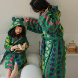 Taooba-New vegetable ping pong series bathrobe hooded parent-child home bathrobe