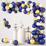 Taooba Color Palette White Navy Blue Metallic Gold Balloon Set Confetti Globos Arch Wedding Birthday Decoration Graduation Celebration Party Supplies