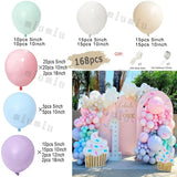 Taooba Color Palette Macaron Rainbow Balloon Garland Arch Kit Girls Pastel Wedding Happy Birthday Party Pink Balloons Baby Shower Decoration Kid Gift