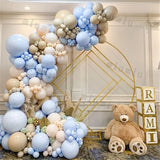 Blue Metallic Balloons Garland Kit Gold Confetti Balloon Arch Birthday Party Decoration Kids Wedding Birthday Baby Shower Boy