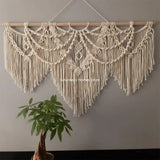 Taooba-Large Macrame Tapestry Handwoven  Bohemian Tapestry Wall Hanging Boho Decor Living Room Bedroom Background Decoration