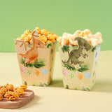 Dinosaur Theme Party Popcorn Boxes Candy Box Dino Dinosaur Party Decor Wedding Baby Shower Kids Girls Birthday Party Supplies