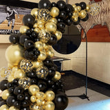 Black Gold Balloon Garland Arch Kit Confetti Latex Baloon Graduation Decorations 30th 40th Birthday Balloons Decor Baby Shower