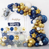 98pcs Navy Blue Balloons Arch Kit Balloon Wedding Birthday Boy Party Decor Mariage Anniversaire Graduation Ballon Blue Garland