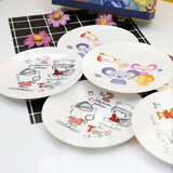 Taooba-Cartoon Snack Platter Snack Dish Small Bone Dish Spit Bone Dish Melamine Plate Small Plate Household Bone Small Dish Cake Plate