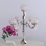 Taooba-Metal Candle Holders for Wedding Decoration, Crystal Centerpiece, Dining Table, Candelabra Stand, Home Decor, Mother Day