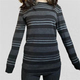 Taooba-Grunge Stripe Tops y2k Women Dark Academia Clothes Round Neck Long Sleeve Knitted Tees 2000s T Shirt Emo Clothing Streetwear