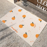 Fruit Orange Pattern Home Entrance Area Carpet Simple Style Door Anti-slip Dustproof Floor Mat Wire Circle Can Be Cut Rug IG 양탄자