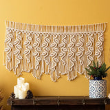 Taooba-Handwoven Macrame Tapestry Curtain Windown Haing Curtain Tapestry Boho Style Room Decoration Home Background