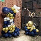 Taooba Color Palette White Navy Blue Metallic Gold Balloon Set Confetti Globos Arch Wedding Birthday Decoration Graduation Celebration Party Supplies