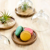 Taooba-Mini dessert plate dessert cup mousse tray cake plate wooden cover glass cover dessert plate dessert plate