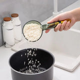 Taooba-1pcs Long Handle Measuring Spoon with Coffee Clip Cute Scoop Rice Digging Flour Digging Rice Baking Pet Feeding Dog Cat Food