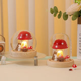 Taooba-Handmade DIY rabbit mushroom night light home bedroom study atmosphere light decoration student girl birthday gift