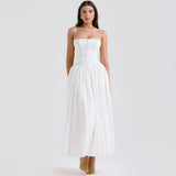 Taooba Maura Classic White Flare Dress