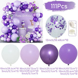 Purple Balloons Garland Arch Kit Birthday Party Decoration Kids Wedding Birthday Party Supplies Baby Shower Decor Latex Ballon