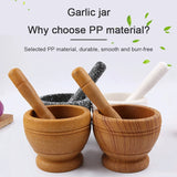 Taooba-UBBT Spice Crusher Bowl Mortar Pestle Spice Pepper Crusher Herbs Grinder Garlic Mixing Bowl Press Bowl Kitchen Tools