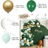 Taooba Color Palette Retro Green Balloon Garland Arch Kit Wedding Birthday Balloons Decoration Party White Balloons For Baby Shower Decor Supplies