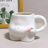 320ml Ceramic Cup Cute Belly Cup Funny Coffee Cup Art Milk Cup Modern Living Room Home Decoration Accessories Creative Mug Gift