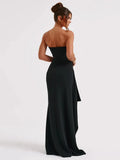 Taooba Ravish in Slit Strapless Maxi Dress