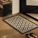 Vintage Plaid Floor Mats Entrance Door Mat Dirt-resistant Wear-resistant Non-slip Dust-removing Rugs American-style Cutting Rug