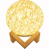 Taooba-Creative Rattan ball lamp soft light romantic healing bedside atmosphere Rattan nightlight small dimmable table lamp