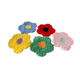 Hand Tufted Plush Flower Coaster Thermal Insulation Table Mat Home Decoration Gift Carpet Coaster Table Decoration Accessories