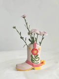 Taooba-Pure Hand-painted Flower Shoes, Vases, Boots with Unique Design, Small Vase, Ceramic Home Decoration Vase