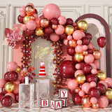 Burgundy Gold Rose Balloon Garland Arch Kit Birthday Party Supply Wedding Valentine's Day Proposal Baby Shower Decoration Balons