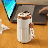 1pc Travel Mug With Temperature Display 15.22oz Stainless Steel Vacuum Cups Portable Coffee Cups Summer Winter Drinkware Gifts