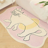 Living Room Carpet Checkerboard Cat Home Decor Fluffy Plush Girl Bedroom Room Rug Lounge Large Area Coffee Table Mat 양탄자 Tapete