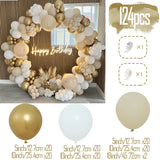 White Gold Balloon Garland Kit Birthday Baby Shower Balloons Arch Kit Latex Ballon Chain Wedding Party Decoration