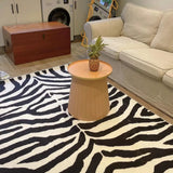 New Nordic Fluffy Plush Large Area Living Room Carpet Home Decoration Light Luxury Zebra Pattern Thickened Bedroom Lounge Rugs