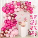 Pink Macaron Balloon Garland Arch Kit Wedding Birthday Party Decor Kid Baby Shower Latex Ballon Chain Wedding Party Decor Balloo