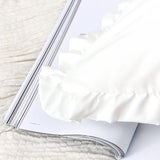 Modern White Ruffle Pillow Sham Decorative Washed Cotton Pillowcases Princess Style Pillow Cover Cushion 48x74cm