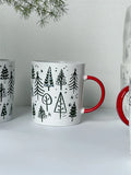 Taooba-New Christmas Mug, Large Capacity Water Cup Handle, Ceramic Cup, Holiday Gift Cute and Fun Unique Kitchenware