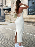 Taooba Coconut Crush Backless Halter Dress