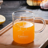 Taooba-Breakfast Milk Cup Coffee Mug Tea Cup Caffeine Beaker Graduated Beaker Mug with Handle Multi-Function Food Grade Measuring Cup