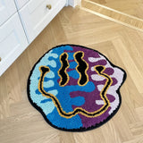 Taooba Christmas Gift LAKEA Tufted Magic Trippy Smiling Face Rug Handmade Carpet Custom Rug for Home Decoration or Gift