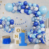 Taooba Color Palette 127pcs Royal Blue Gold Graduation Balloon Wreath Arch Set with Graduation Hat 2024 Graduation Ball Birthday Party Decoration