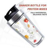 500/750ml Stainless Steel Protein Powder Shaker Bottle Leak Proof Water Bottle for Gym Fitness Sport Whey Shakes Cup with Scale