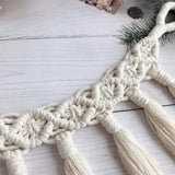 Taooba-Macrame Curtain Tie Curtain Straps Tassels Hand-woven Cotton Rope CurtainTie Backs Curtain Accessories Hanging Wall Boho Decor