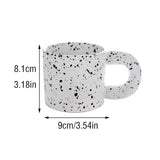 1pc Black And White Coffee Mug With Thick Handle Ceramic Coffee Cup Irregular Dots Water Cups Summer Winter Drinkware Couple Mug