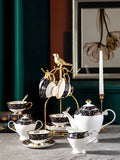 Taooba-Vintage Bone Porcelain European Coffee Cup Set Ceramic Cup and Dish Exquisite Afternoon Tea Set Tea Cup