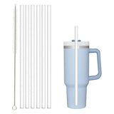 7pcs Replacement Straw Compatible with Stanley 30 Oz 40 Oz Cup Tumbler 6 Pack Reusable Straws with Cleaning Brush Hose