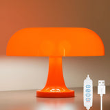 Taooba Christmas gift Classic Mushroom Table Lamp Modern Bauhaus Art Table Lamp Bedroom Bedside Lamp Danish Designer Orange Decorative Table Lamp