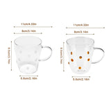 Taooba-280ml Glass Cup With Handle Tea Coffee Beer Milk Mugs Heat Cold Resistant Transparent Handmade Drink Mug